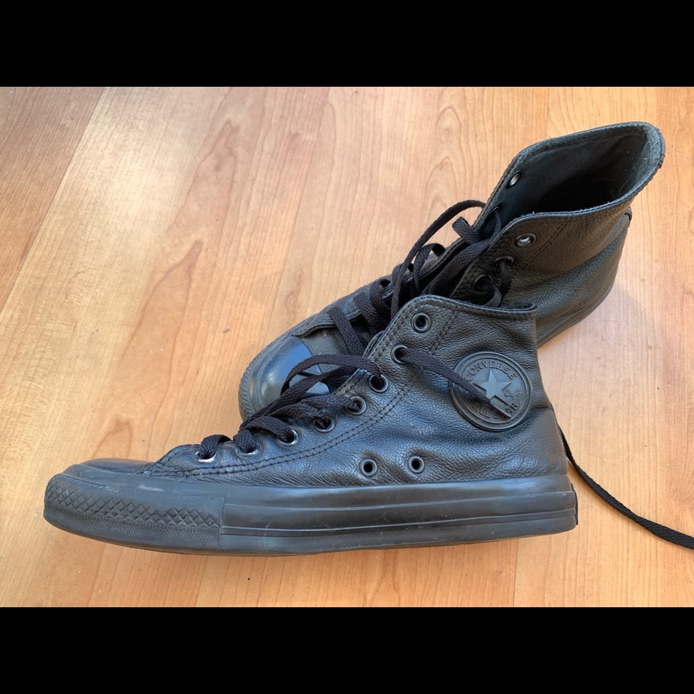 converse sneakers all star black leather